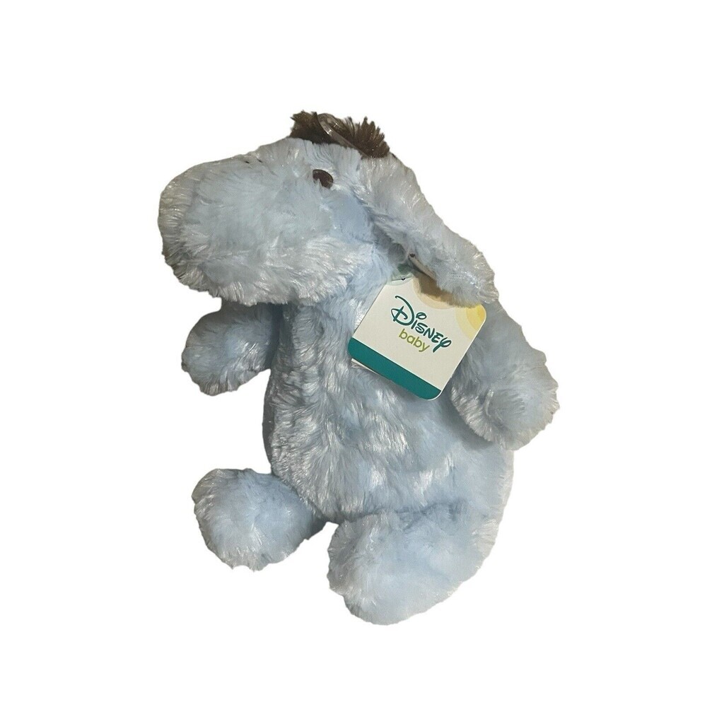 Disney Baby Eeyore Plush 11" Lovey Blue Brown Soft Cuddly Stuffed Animal